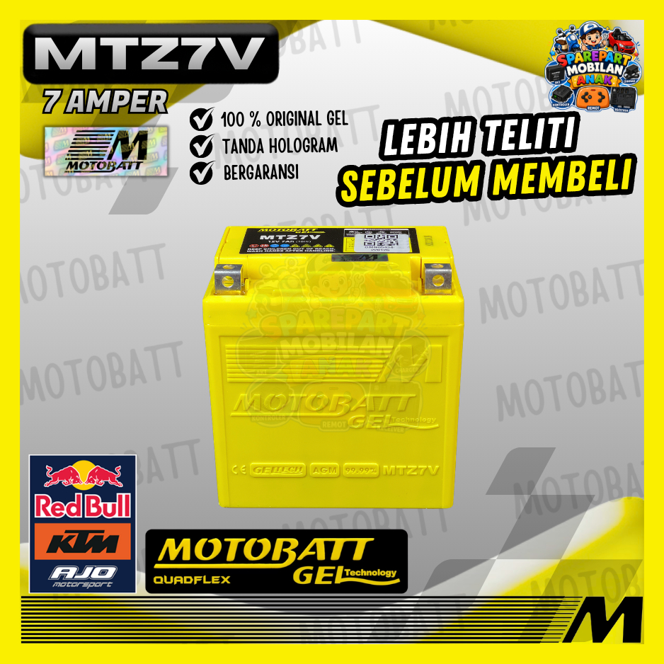 OFFICIAL MOTOBATT GEL MTZ7V 7 AH ORIGINAL AKI MOTOR KAWASAKI ZX 10R