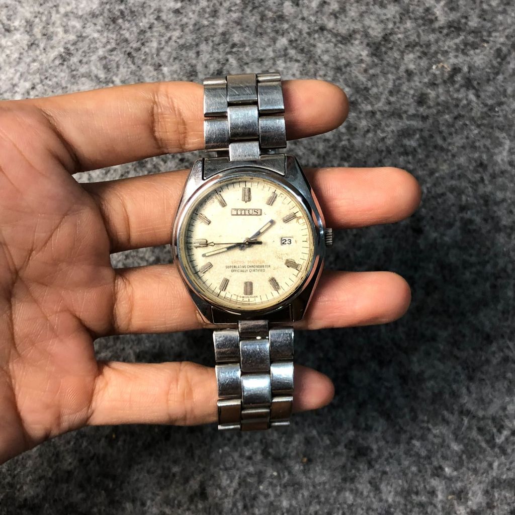Jam tangan titus manual widing antik original