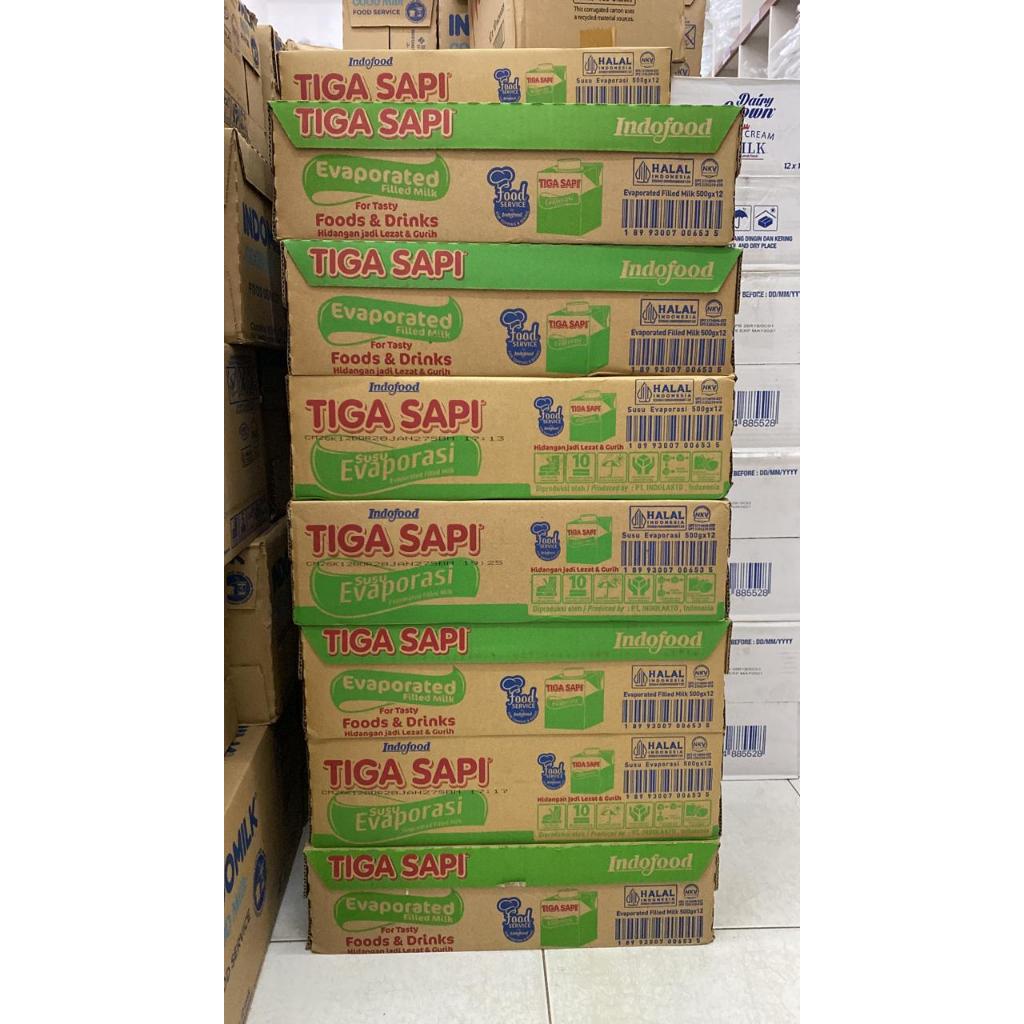 1dus isi 12pcs Evaporasi Tiga sapi 500gr