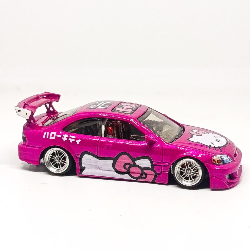 hotwheels Honda Civic si hello Kitty custom