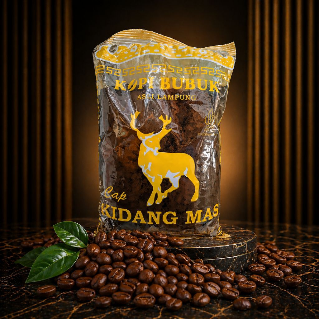 Kopi Bubuk Asli Lampung Cap Kidang Mas 250g – Aroma Khas, Rasa Mantap
