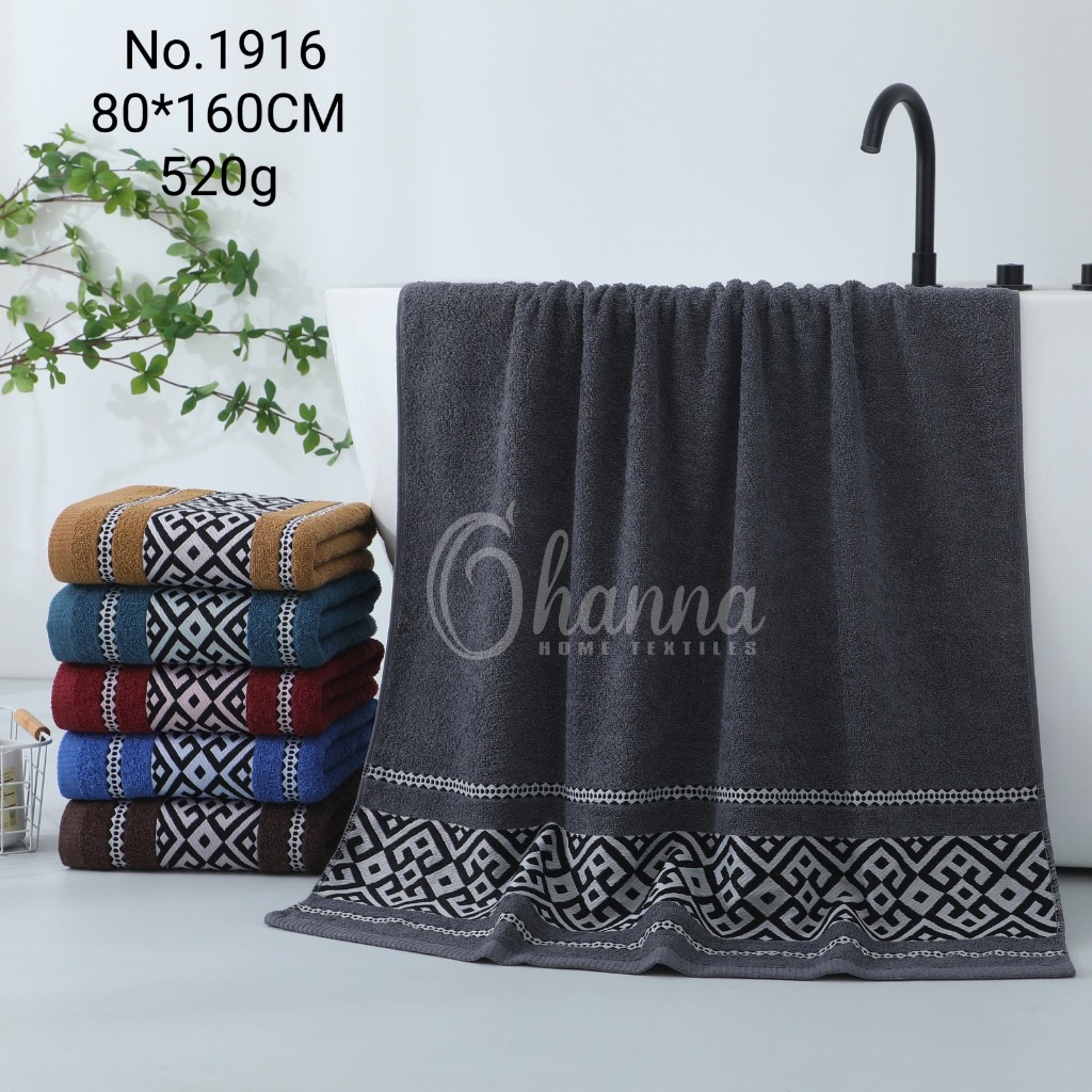 KUP-HANDUK MANDI JUMBO OHANNA UKURAN 80 X 160 CM - BAHAN KATUN PREMIUN HALUS DAN TEBAL
