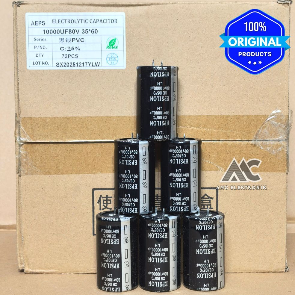 ELCO EPSILON 10000uf 80v EPSILON LH 10000uf 80v ORIGINAL