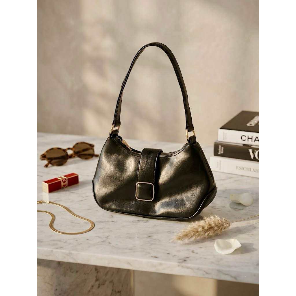 Veloura Classic Shoulder Bag – Timeless Edit
