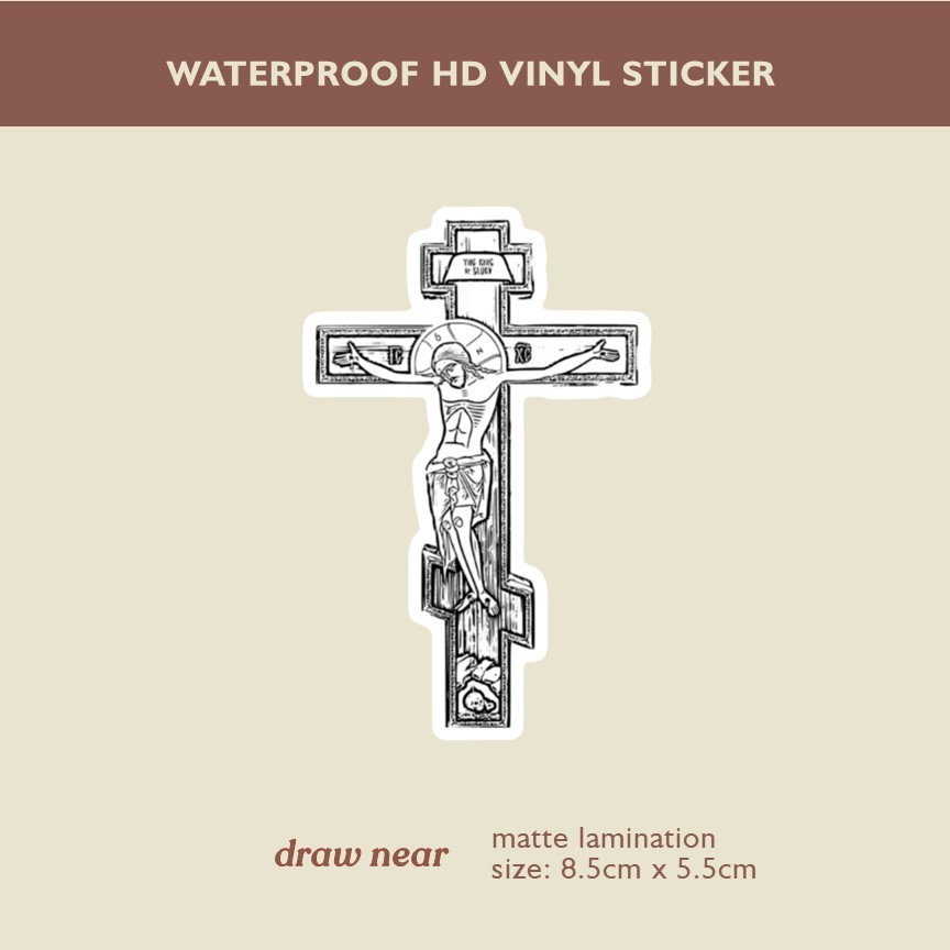 devotional sticker Christian Cross Orthodox Salib Kristen Ortodoks 2 Waterproof Vinyl Stiker Sticker