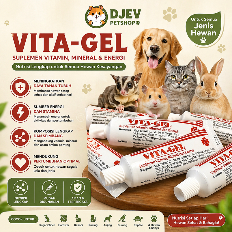 VITAGEL VITAMIN HEWAN VITAMIN HAMSTER ANJING KUCING