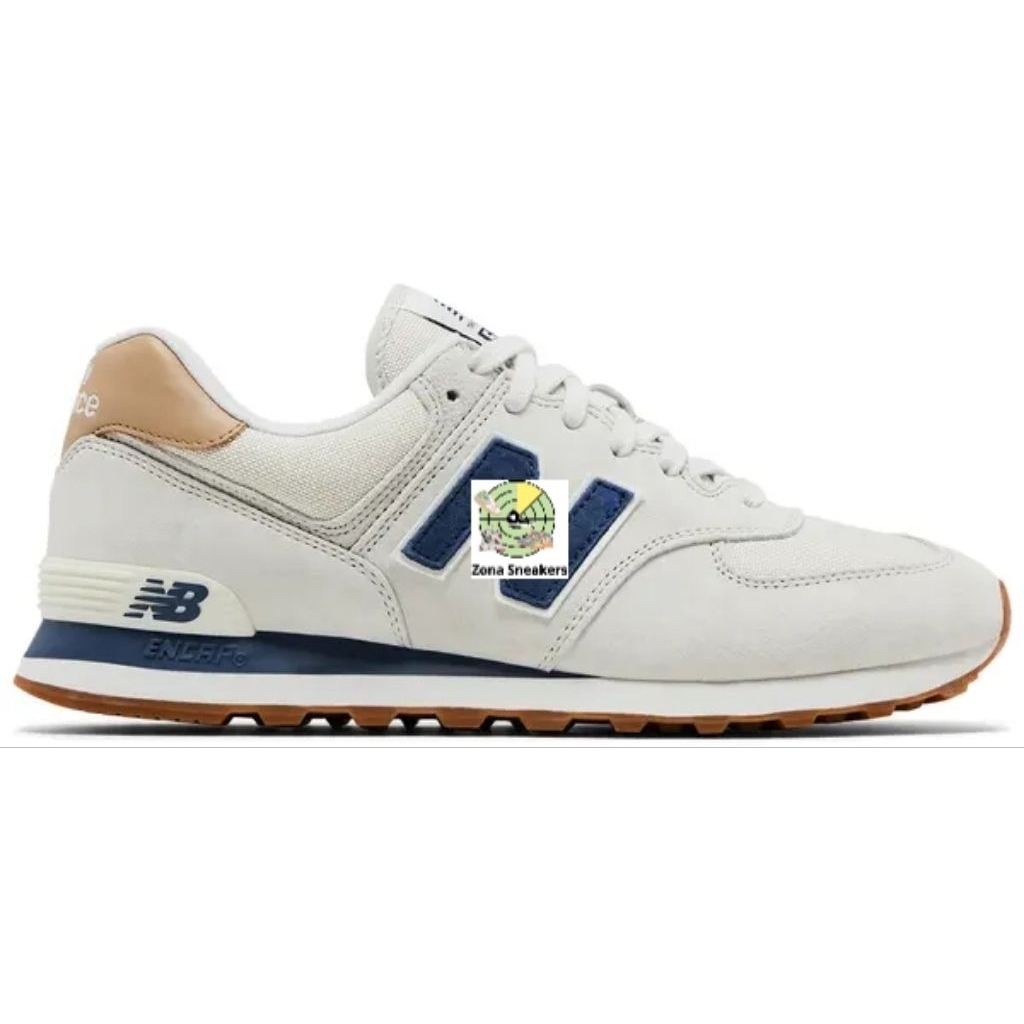 Sepatu NB 574 Beige Navy SKU ML574LGI