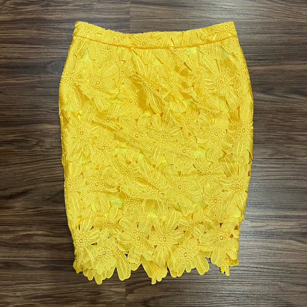 rok sepan warna kuning handmade
