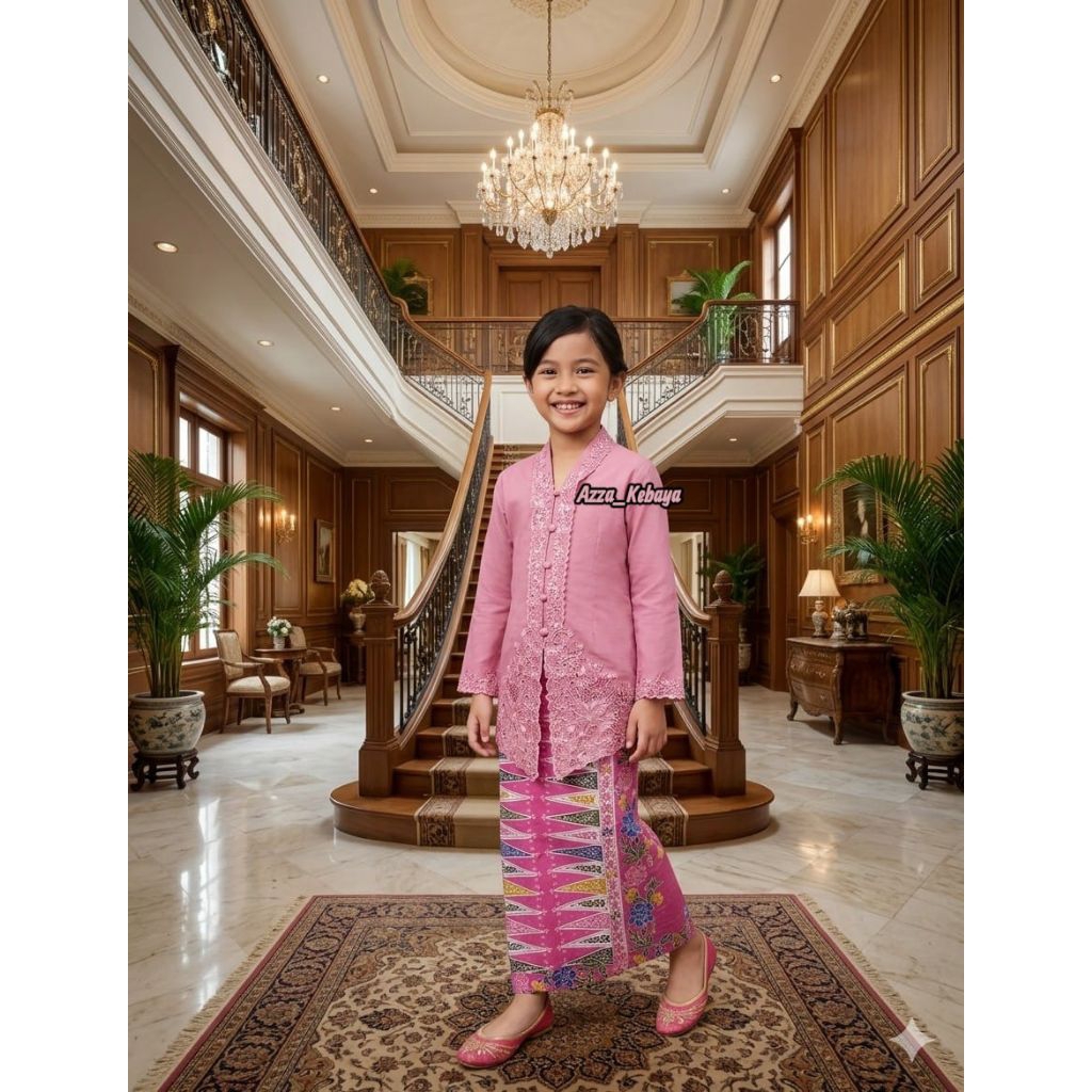 SETELAN KEBAYA ENCIM ANAK MODEL SENADA // KEBAYA EMCIM ANAK SD // KEBAYA ENCIM ANAK PEREMPUAN // KEB