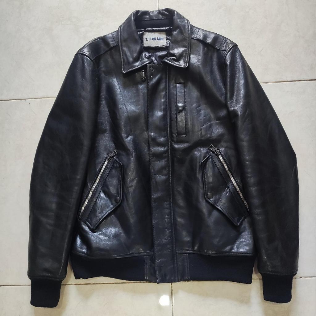 Jaket Kulit Bomber A2 T.I Genuine Leather Jacket
