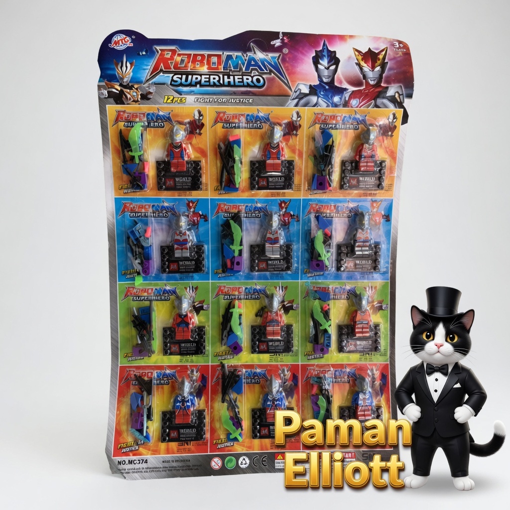 mainan anak ultraman ultraman fusion hero bentuk lego papanan premium