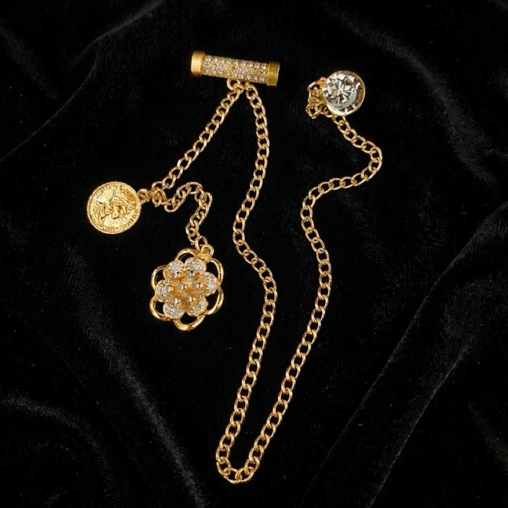Bros Kebaya Kenari Jurai / Bros Bali / Bros Bunga / Bros Pin Rantai Jas Cewek & Cowok