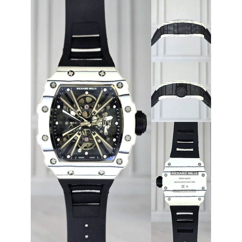 Jam tanganRM12-01 Autometic dm44mm fullset box