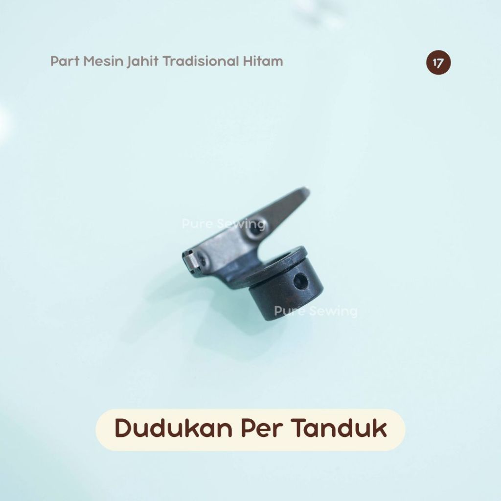 P/N 17 Dudukan Per Tanduk / Bulanan / Sparepart Mesin Jahit Tradisional Singer Butterfly Hitam Kuno