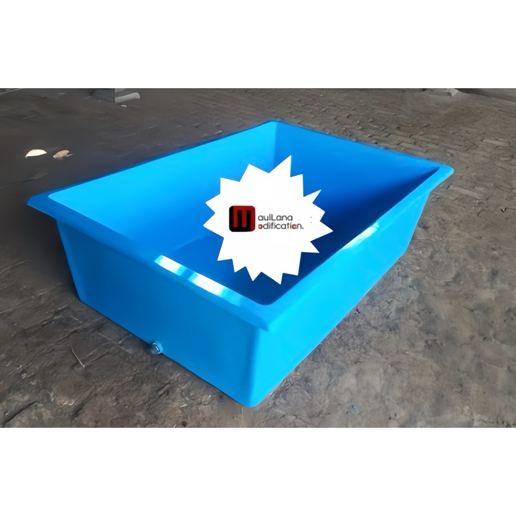 kolam/bak ikan fiber size 120x80x40 warna biru
