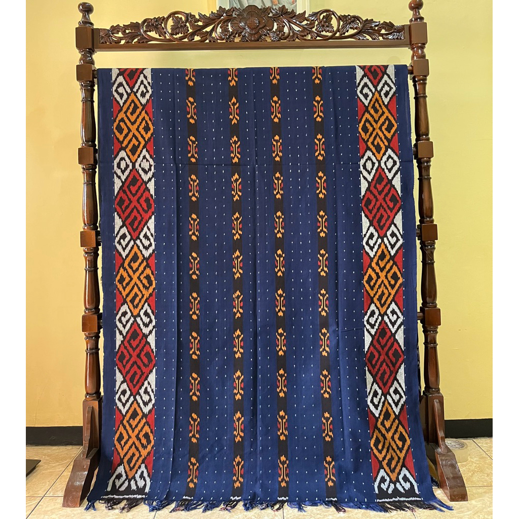 TERMURAH KAIN TENUN IKAT BLANKET ORIGINAL MOTOF TORAJA - KAIN TENUN KHAS DESA TROSO