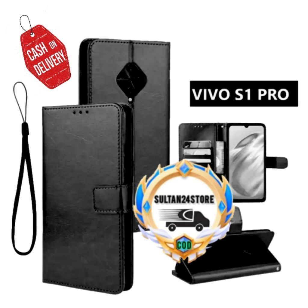 Case Dompet Case Leather Flip For VIVO S1 PRO