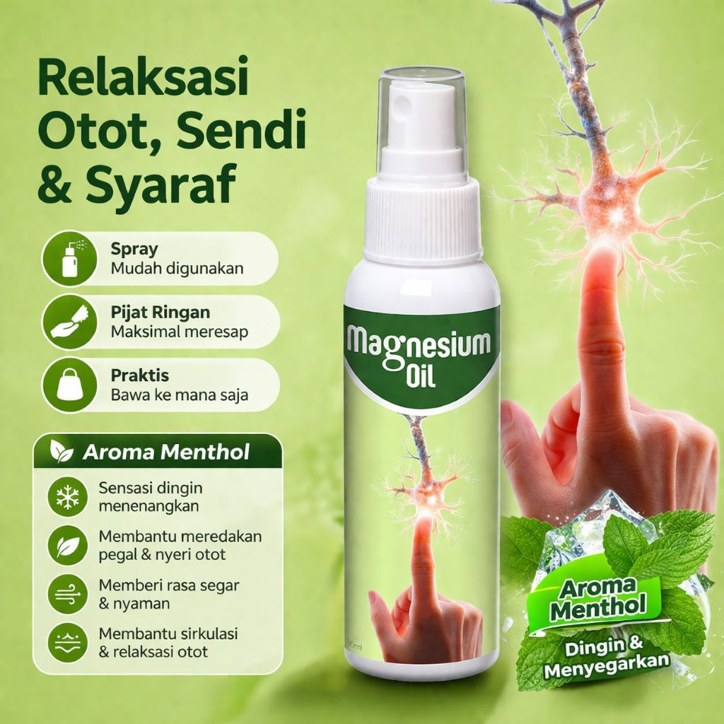 Magnesium Oil Spray Mentol Magnesium Micro Spray 100ml
