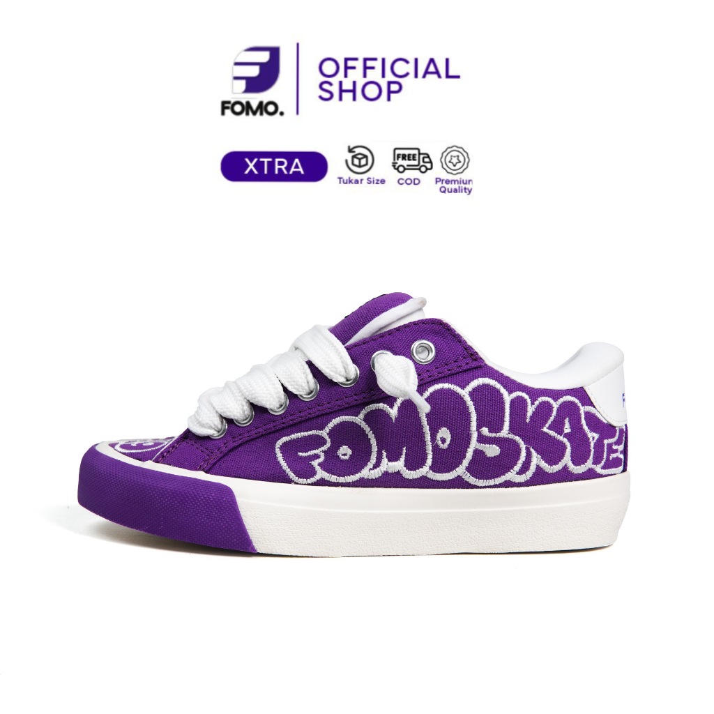FOMO - Sepatu Larguz Purple Series 37-44 Sepatu Sneakers Sepatu Gemuk Kasual Unisex Pria Wanita
