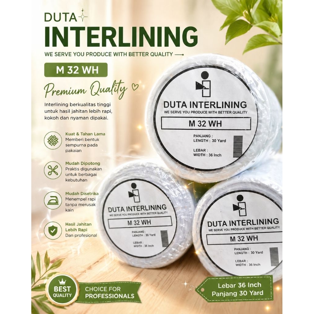 Kain keras DUTA interlining M32 30Y