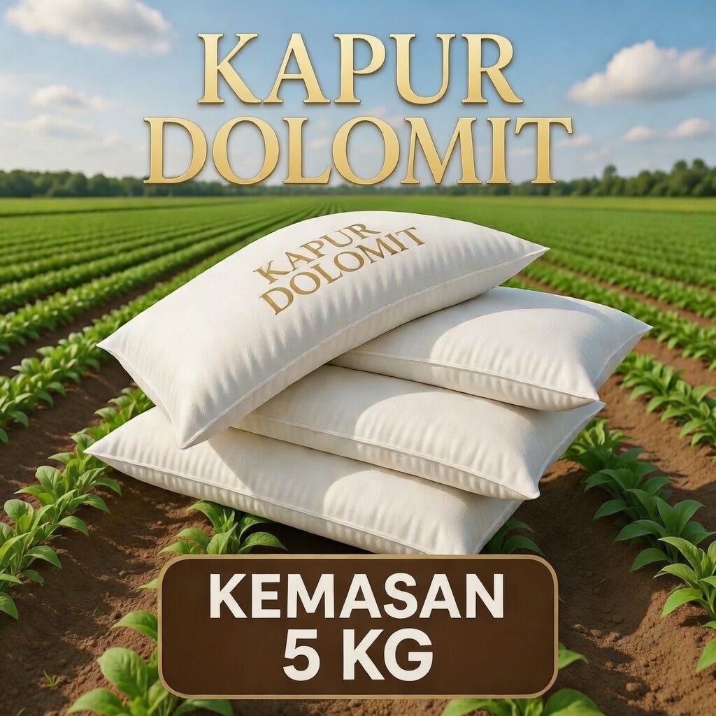 kapur Dolomit pertanian kemasan 5 kg