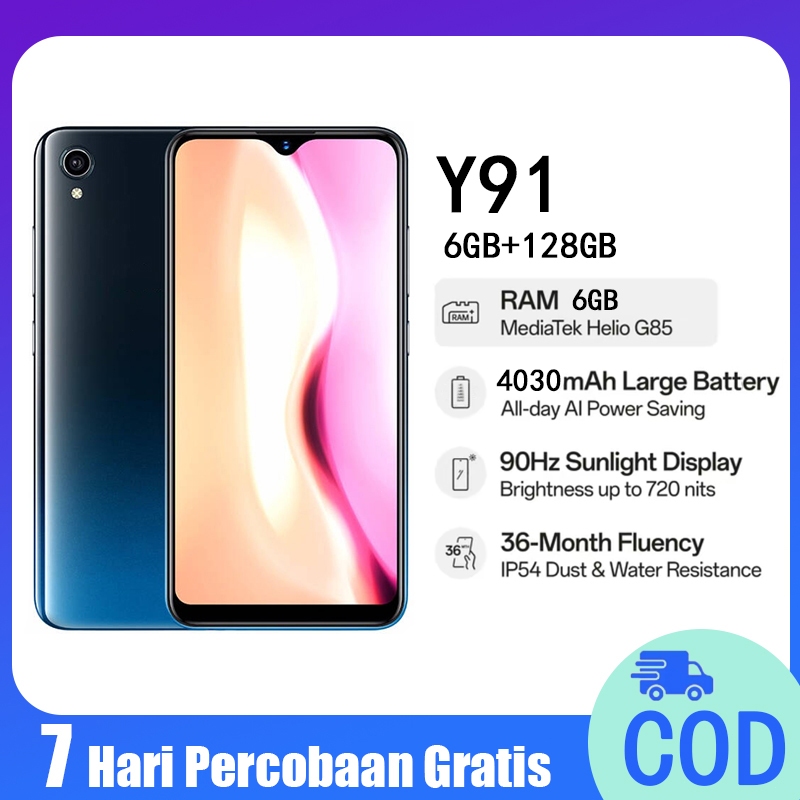 hp Vivo Y91 Y93 Y97 6 inci Smartphone  phone ram 6/128GB jaringan 3G/4G Garansi ponsel LET 4000mAh I