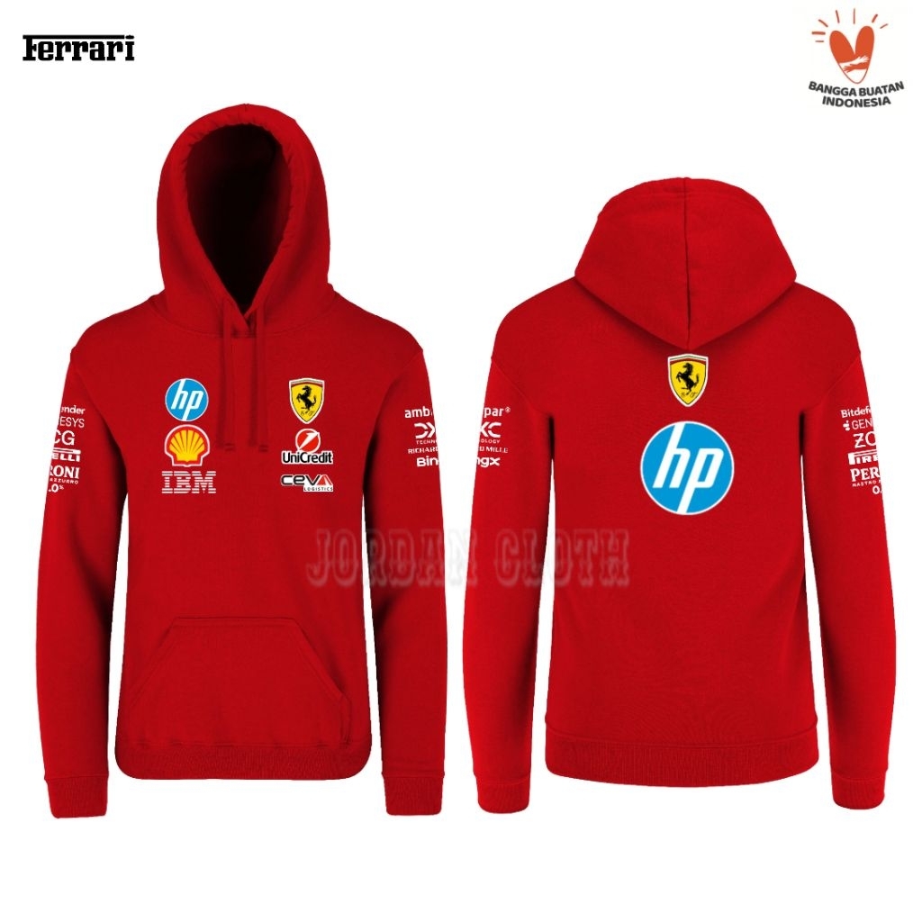Hoodie Jaket Sweater Team Ferrari Scuderia F1 Formula One