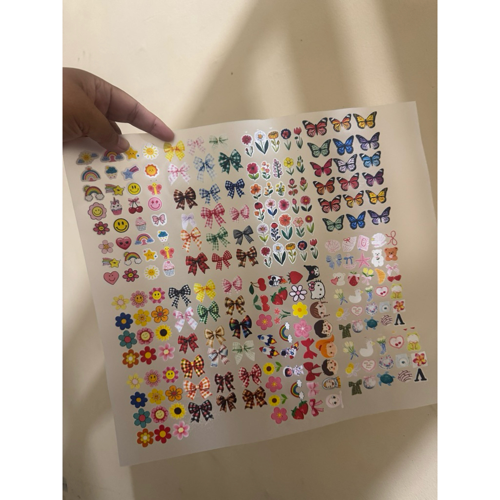 STIKER DTF SABLON | Stiker Huruf | Keychain Webbing | Stiker Huruf Setrika