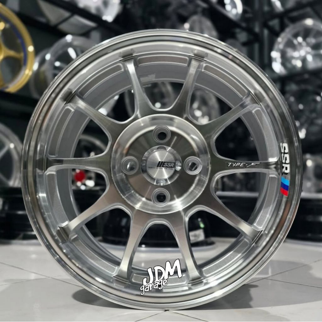 velg mobil SSR TYPE F FULL POLIS ring 15 lebar 6,5 pcd 4x100 et 40 velg racing ring 15 untuk mobil b
