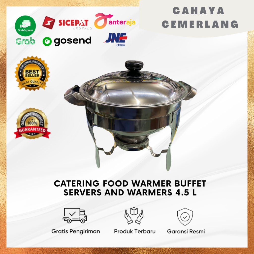 Catering Food Warmer Buffet Servers and Warmers Kapasitas 4.5 L | Lebar 26 Cm