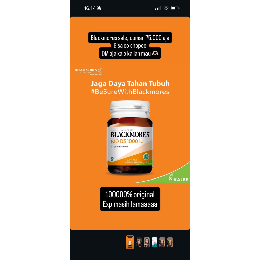 Blackmores Vitamin D3 1000 IU