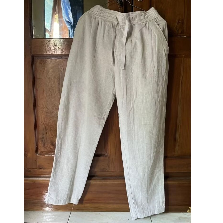 ZARA (BUKAN THRIFT) ORI Zara Pants Linen celana Zara BW