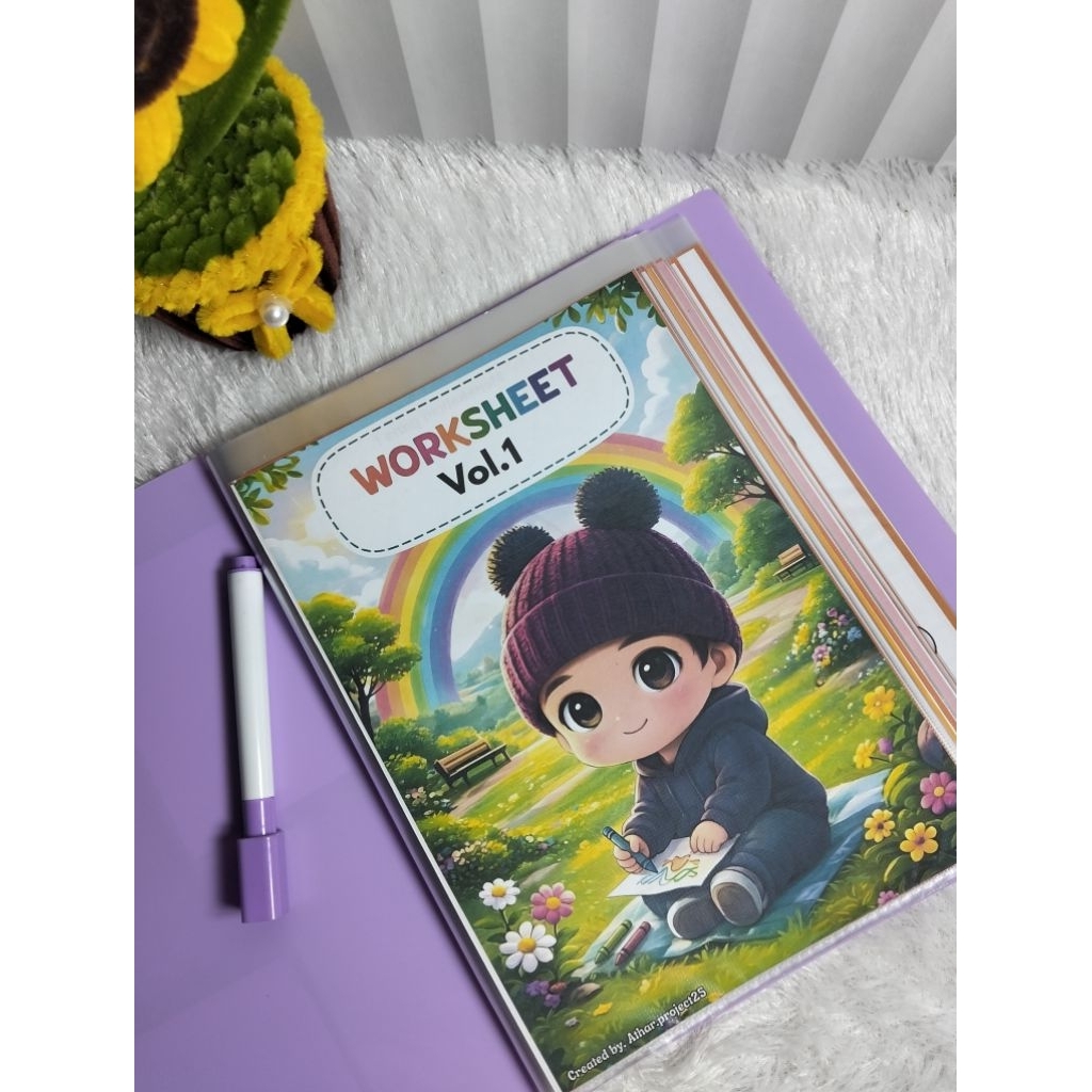 Worksheet anak/Buku belajar anak/worksheet anak usia 2-5 tahun/worksheet printable anak/worksheet PA