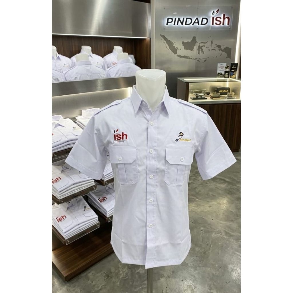 Kemeja Pindad  Ish , seragam kerja pindad ish
