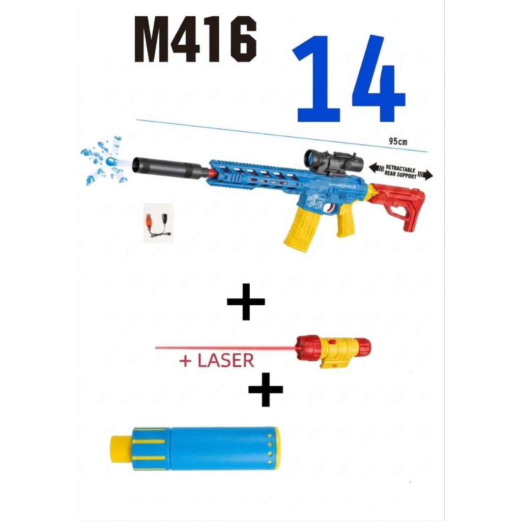 Mainan Anak air m416 black