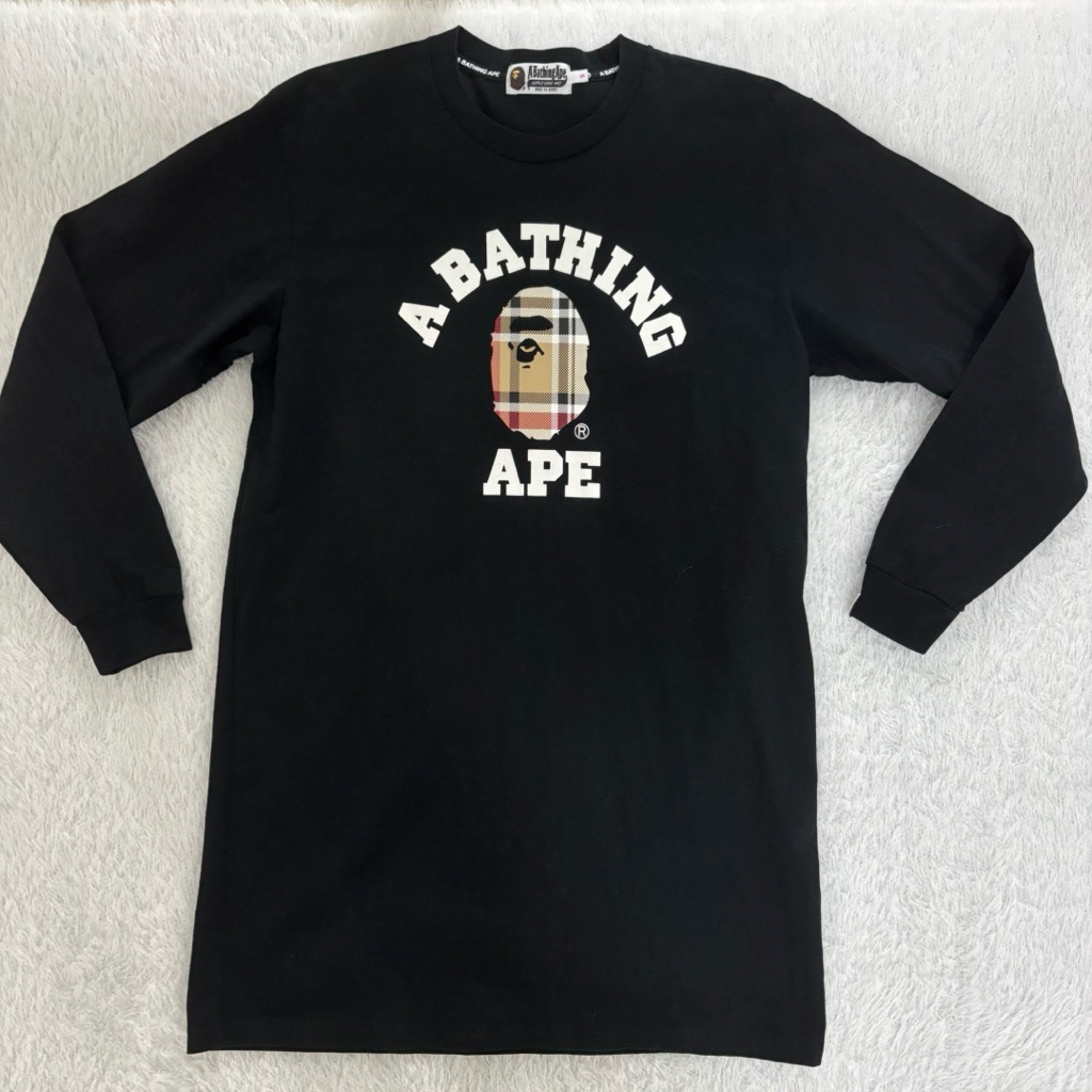 bape burberry sweater dress preloved a bathing ape dress