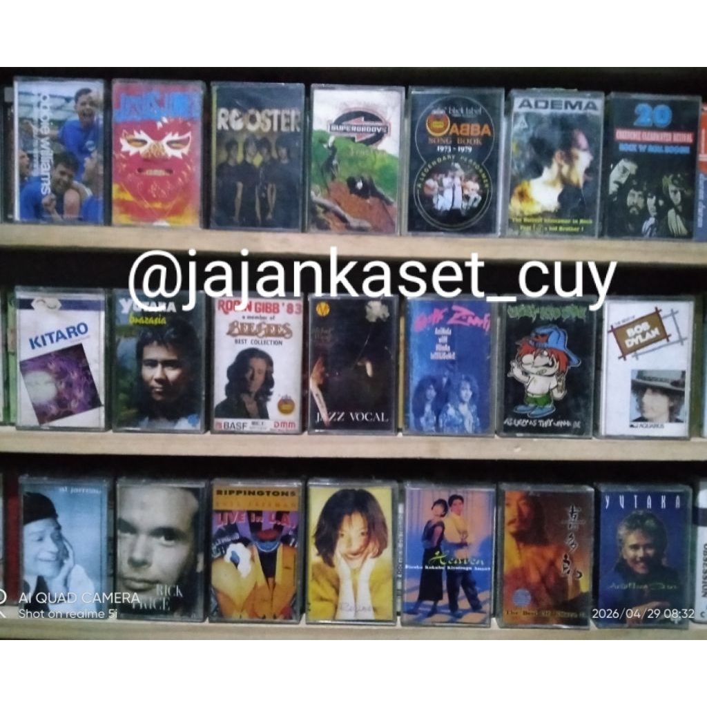 KASET PITA KITARO RIPPINGTON YUTAKA BOB DYLAN ADEMA CCR ROOSTER ABBA BARANG UNIK BARANG JADUL BARANG