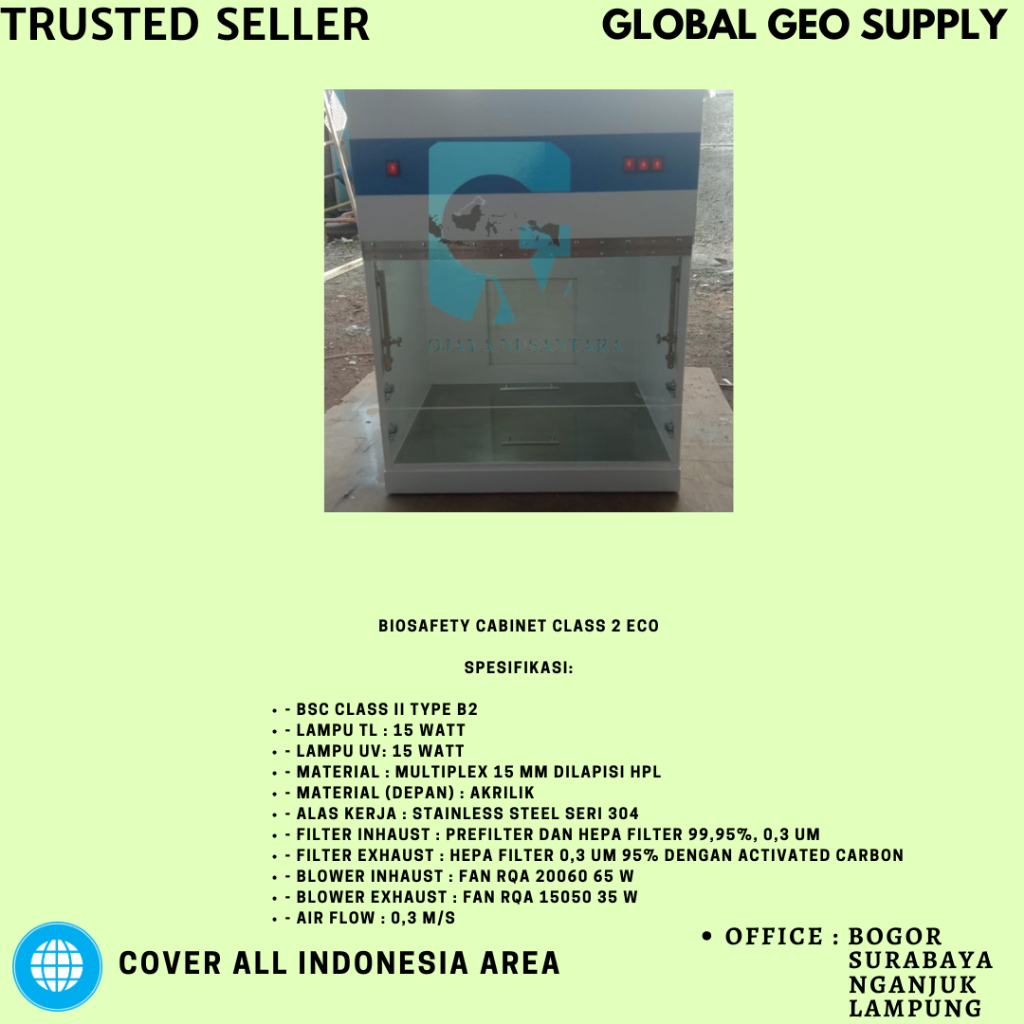 BIOSAFETY CABINET CLASS 2 ECO 65x50x85