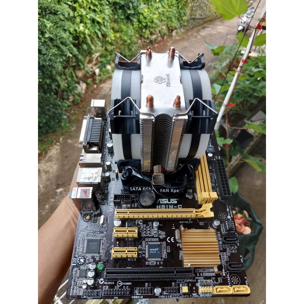 Mobo ASUS H81 + I5 4590 HSF 2XFAN RGB GAMING NORMAL SIAP RAKIT