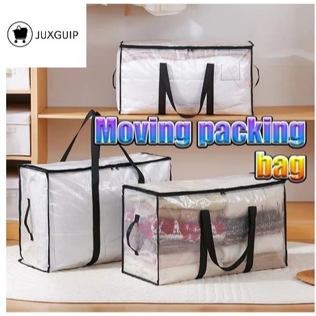 JUXGUIP-Selimut Tas bedcover jumbo tas mika bedcover besar Pakaian Transparan Jinjing Penyimpanan Se