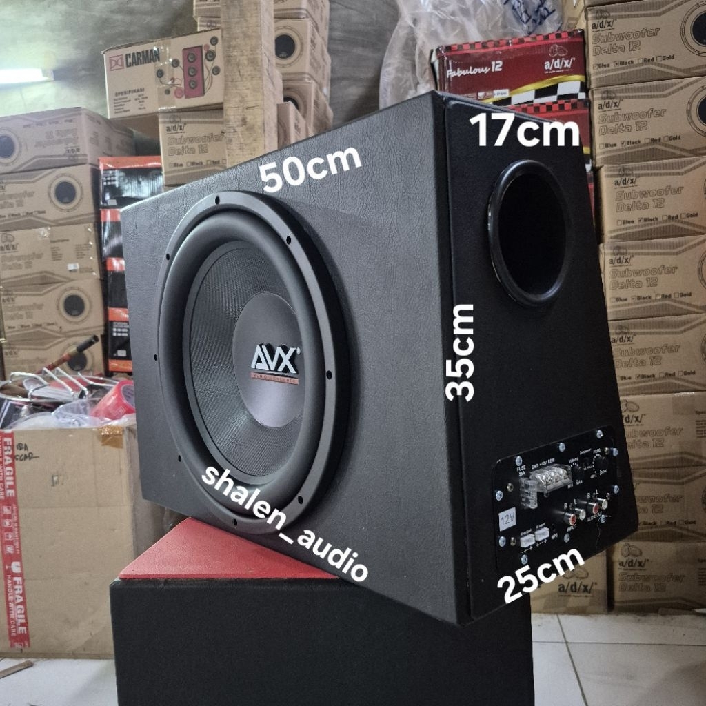 Subwoofer aktif 12inc AVX CYBER AC - 1268 400Watts_UNIVERSAL bisa untuk berbagai jenis mobil 12volt