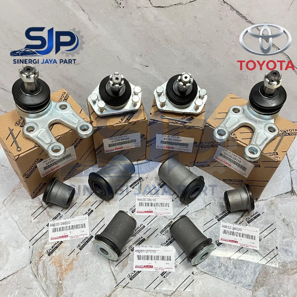 Paketan Komplit Bushing Arm Set Atas Bawah Ball Joint Arm Set Atas Bawah Toyota Kijang Super 5K Kija