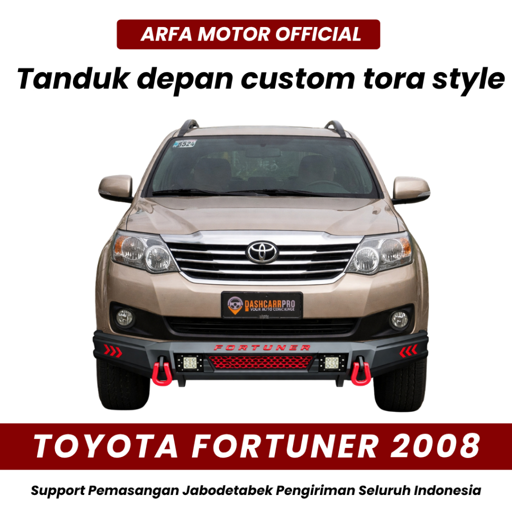 TANDUK DEPAN FORTUNER 2008 CUSTOM TORA TOWING PENGAMAN PELINDUNG BEMPER ANTI KARAT