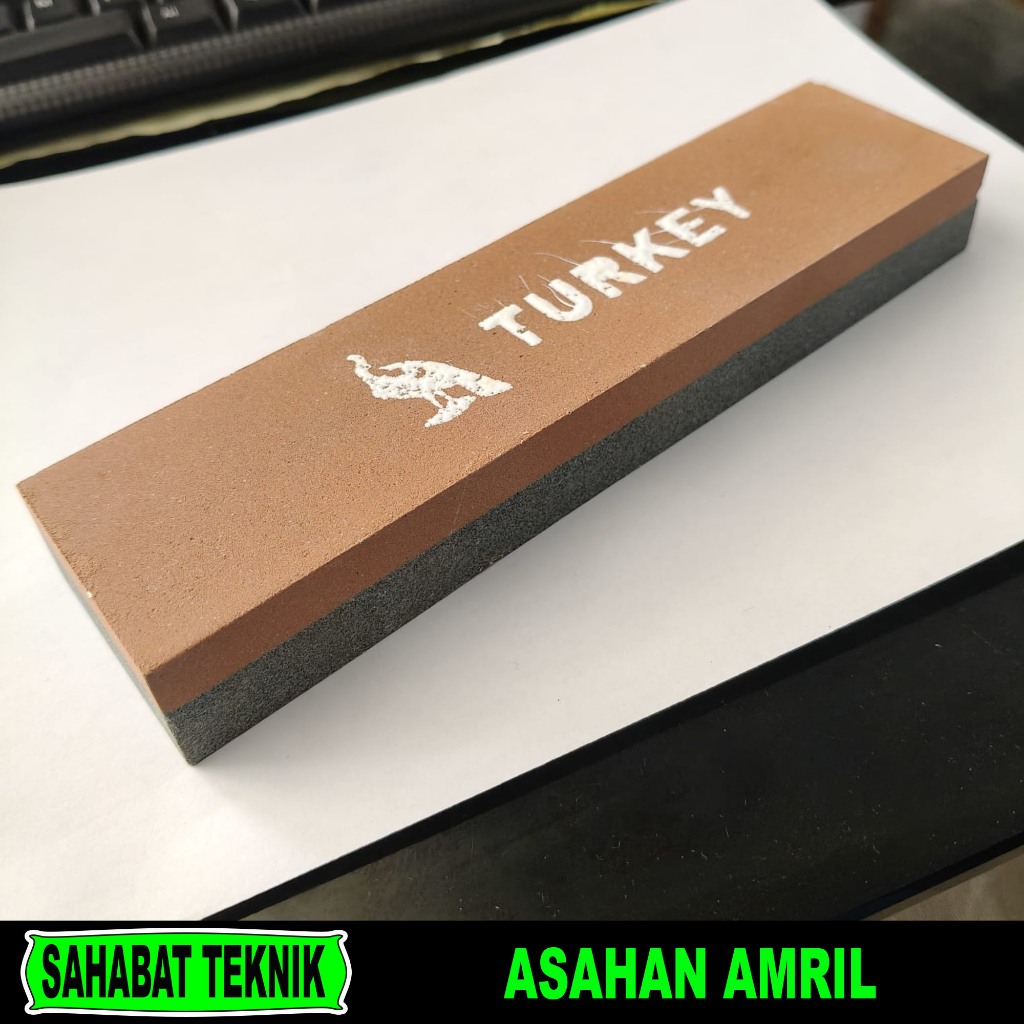 Batu Asah TURKEY 8 inch Asahan Pisau Amril Gurinda Pengasah Pisau