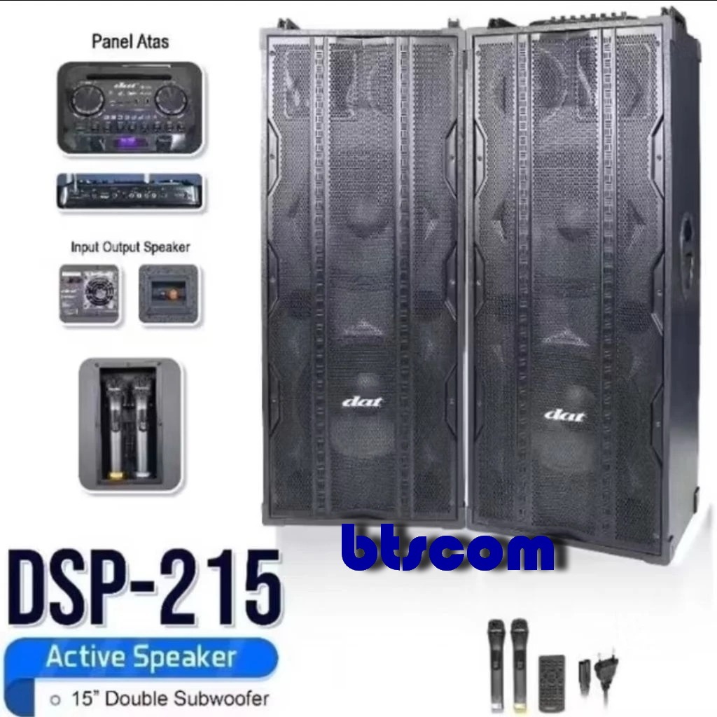 Speaker aktif pasif dat 15 inch dsp215 double subwoofer dsp 215 aktiv pasiv