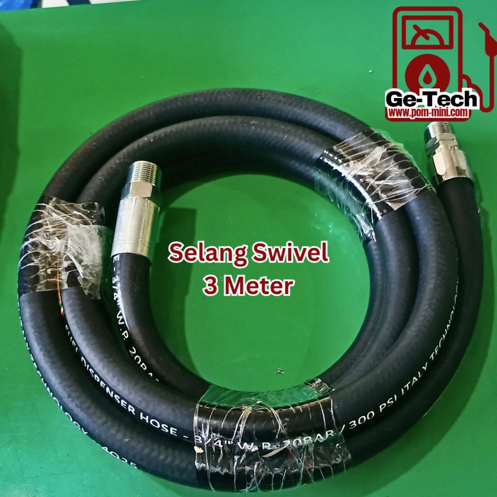 SELANG SWIVEL 3M POM MINI STANDAR SPBU PERTAMINI
