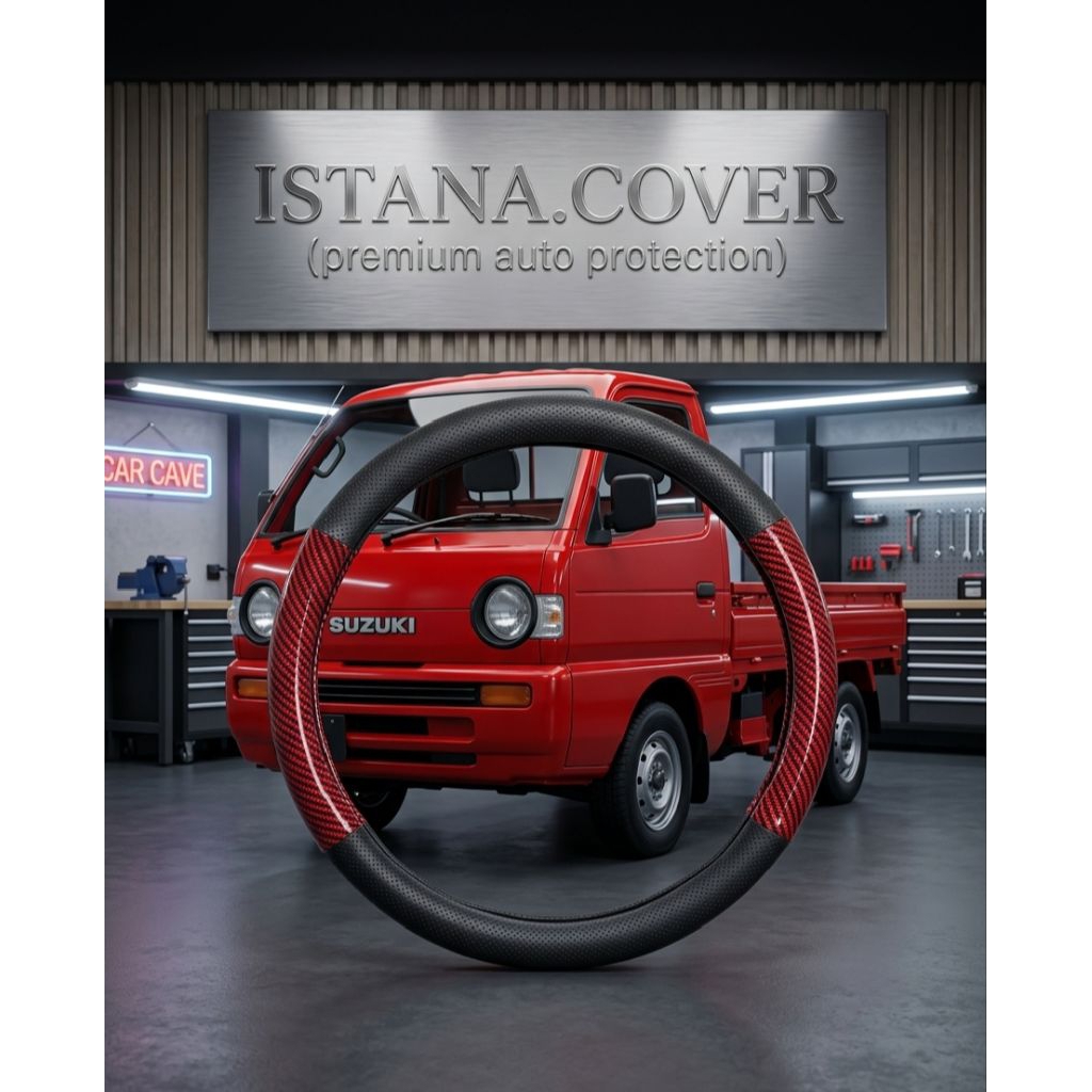 Cover Stir/Sarung stir Carbon Premium Suzuki Carry pickup Buek/Carry bagong 1.0 anti slip sporty bis
