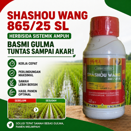 SHASHOU WANG MERAH - Herbisida Sistemik, Racun Rumput Sistemik, Pembasmi Rumput Sampai Akarnya