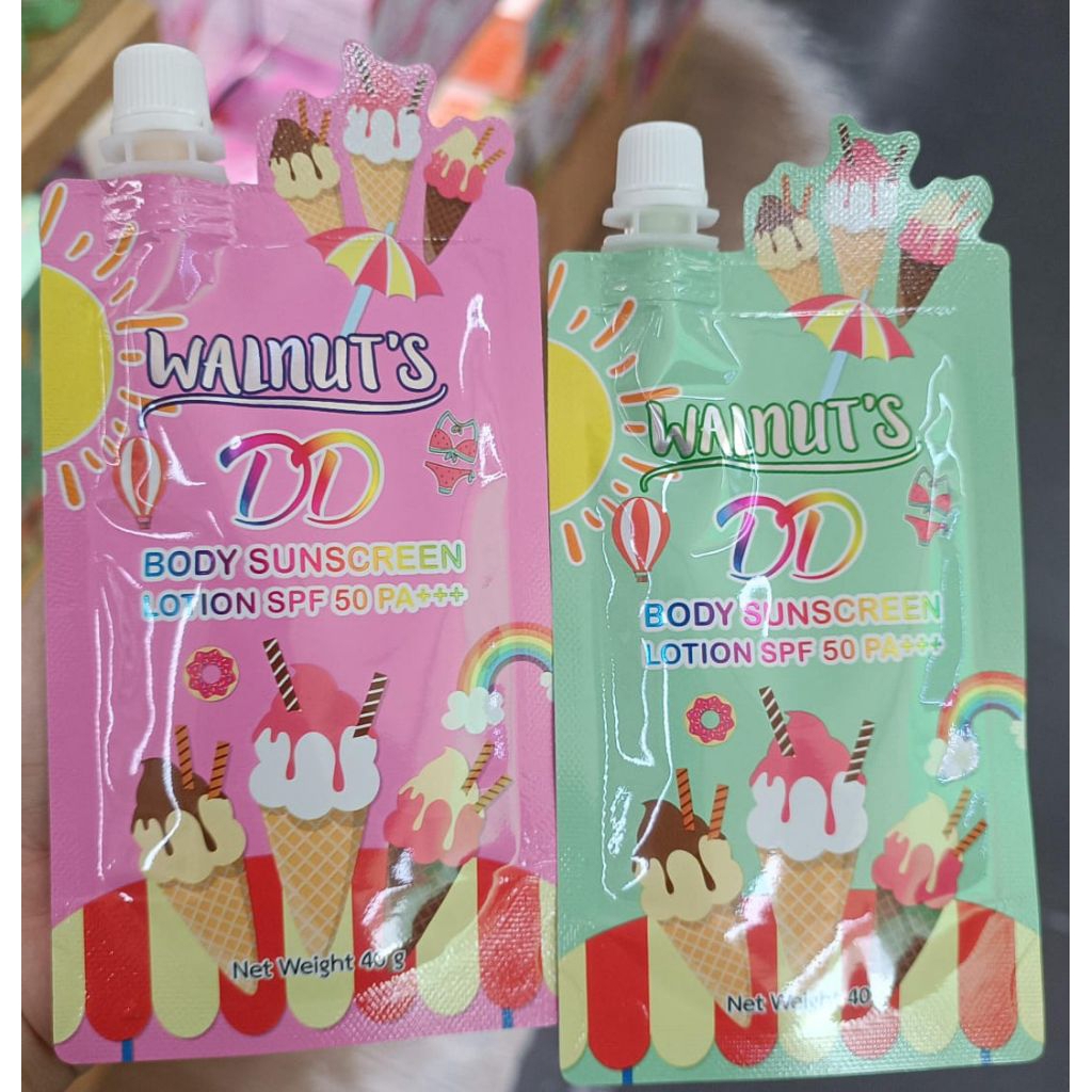 WALNUT DD BODY SUNCREEN LOTION SPF 50 / WALNUT DD SACHET / WALNUT DD CREAM THAILAND