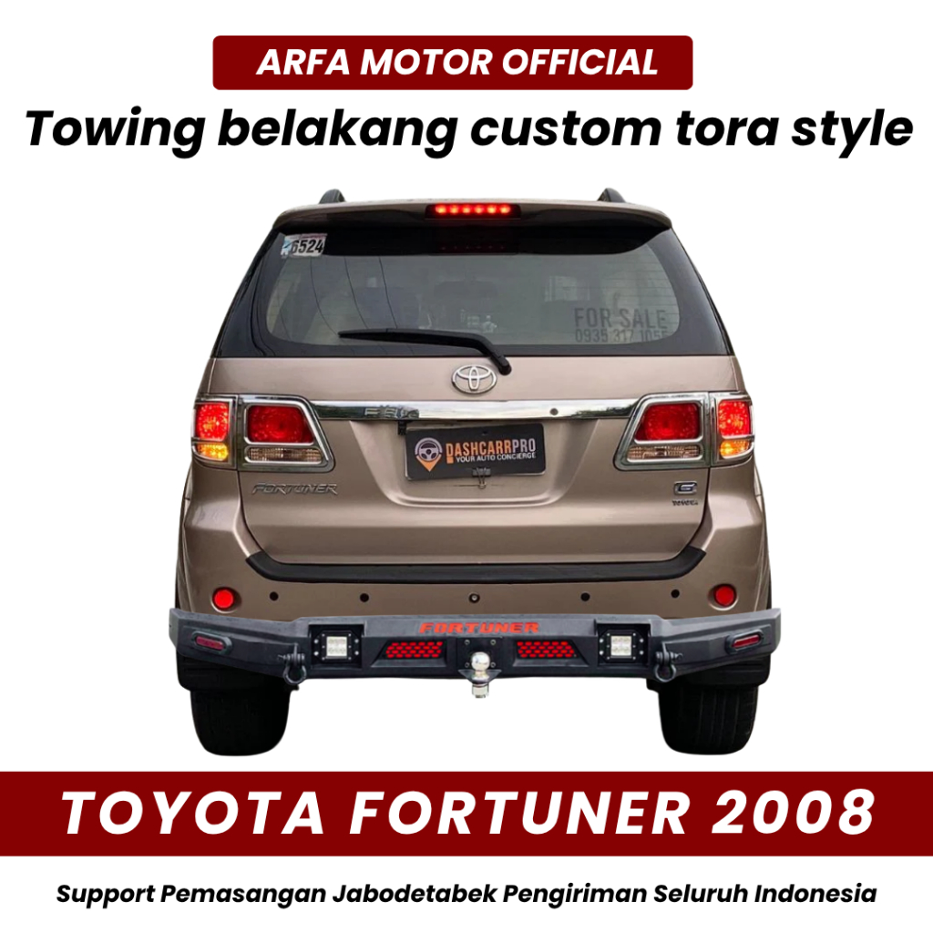 TOWING BELAKANG FORTUNER 2008 CUSTOM TORA TANDUK PENGAMAN PELINDUNG BEMPER ANTI KARAT